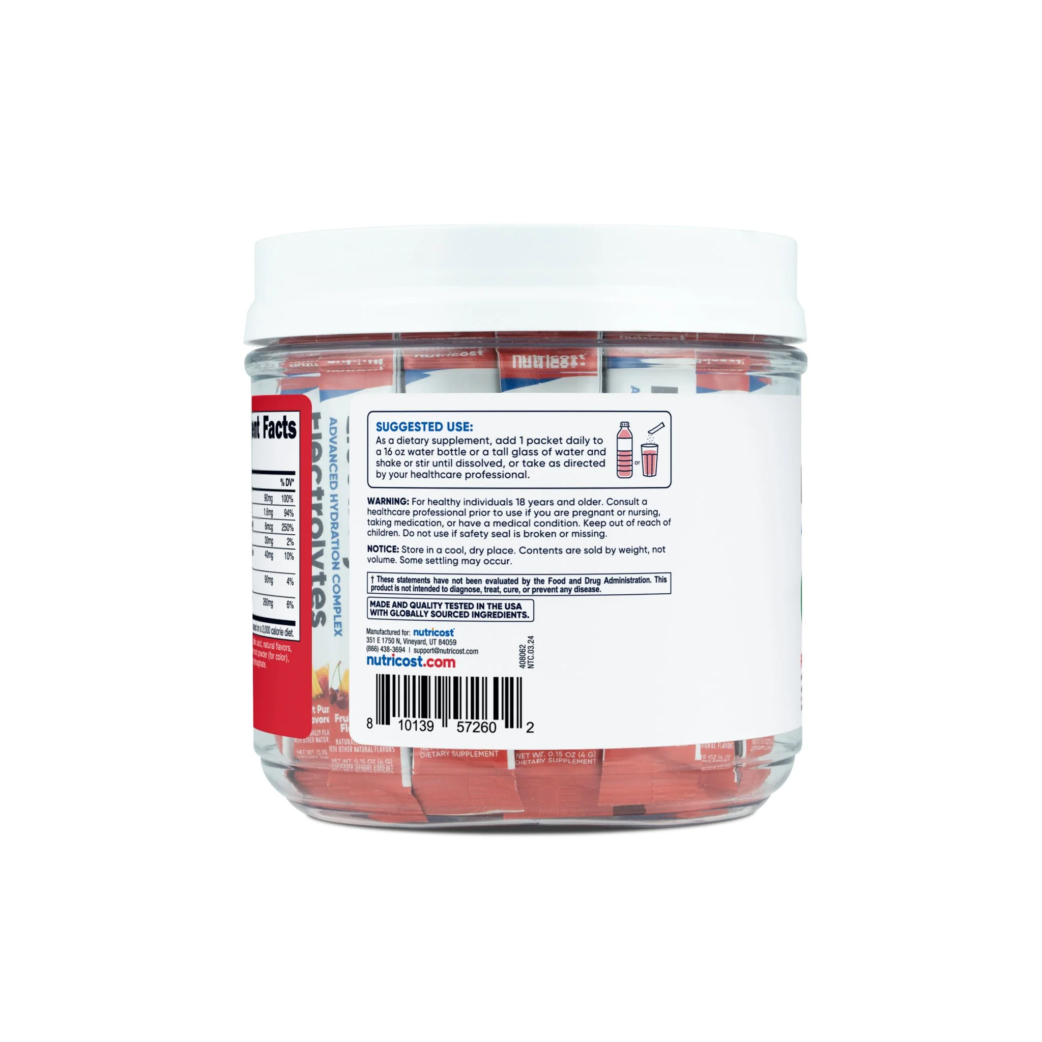 Nutricost Electrolytes Hydration Stick Packs (40 Pack) - Image 3