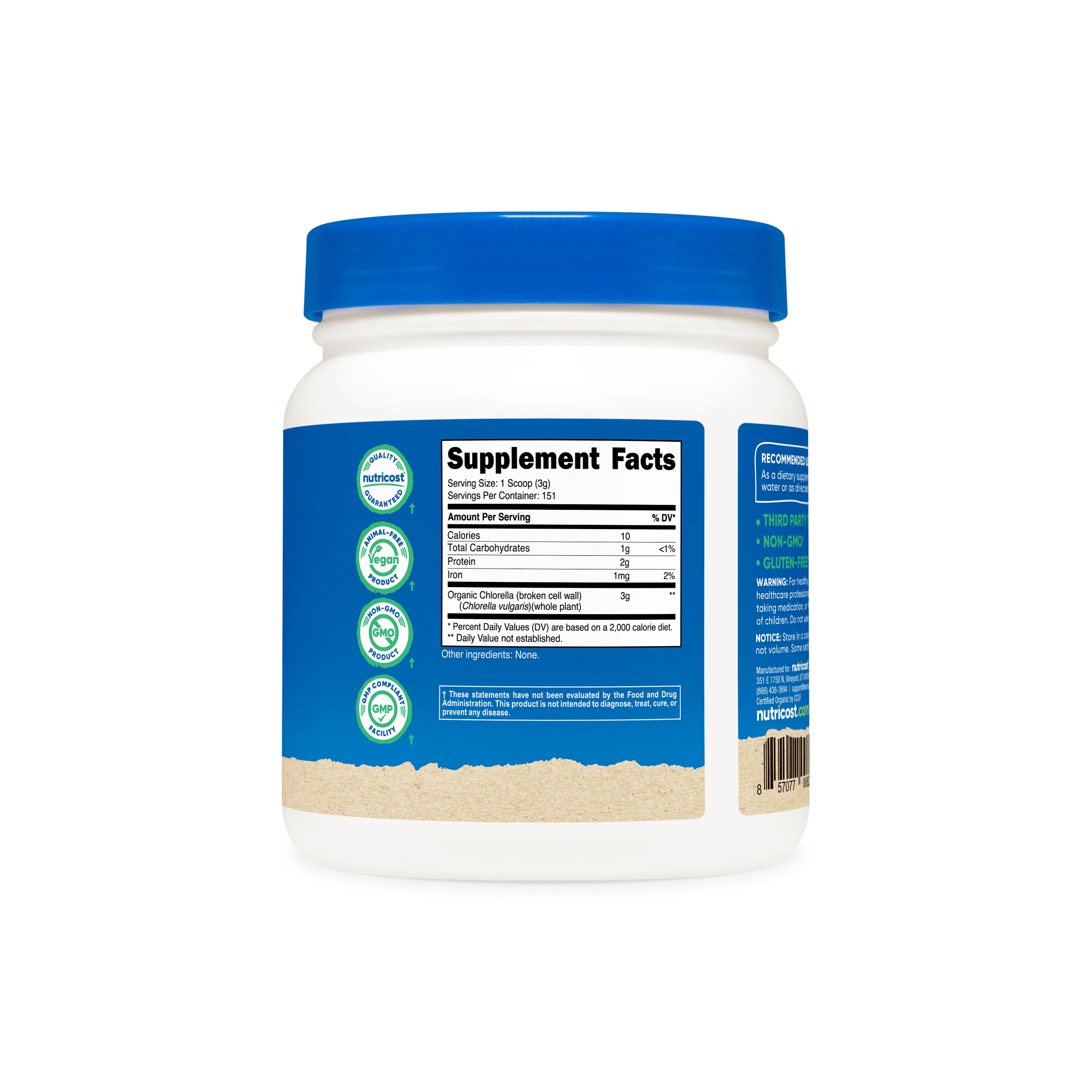 Nutricost Organic Chlorella Powder - Image 5