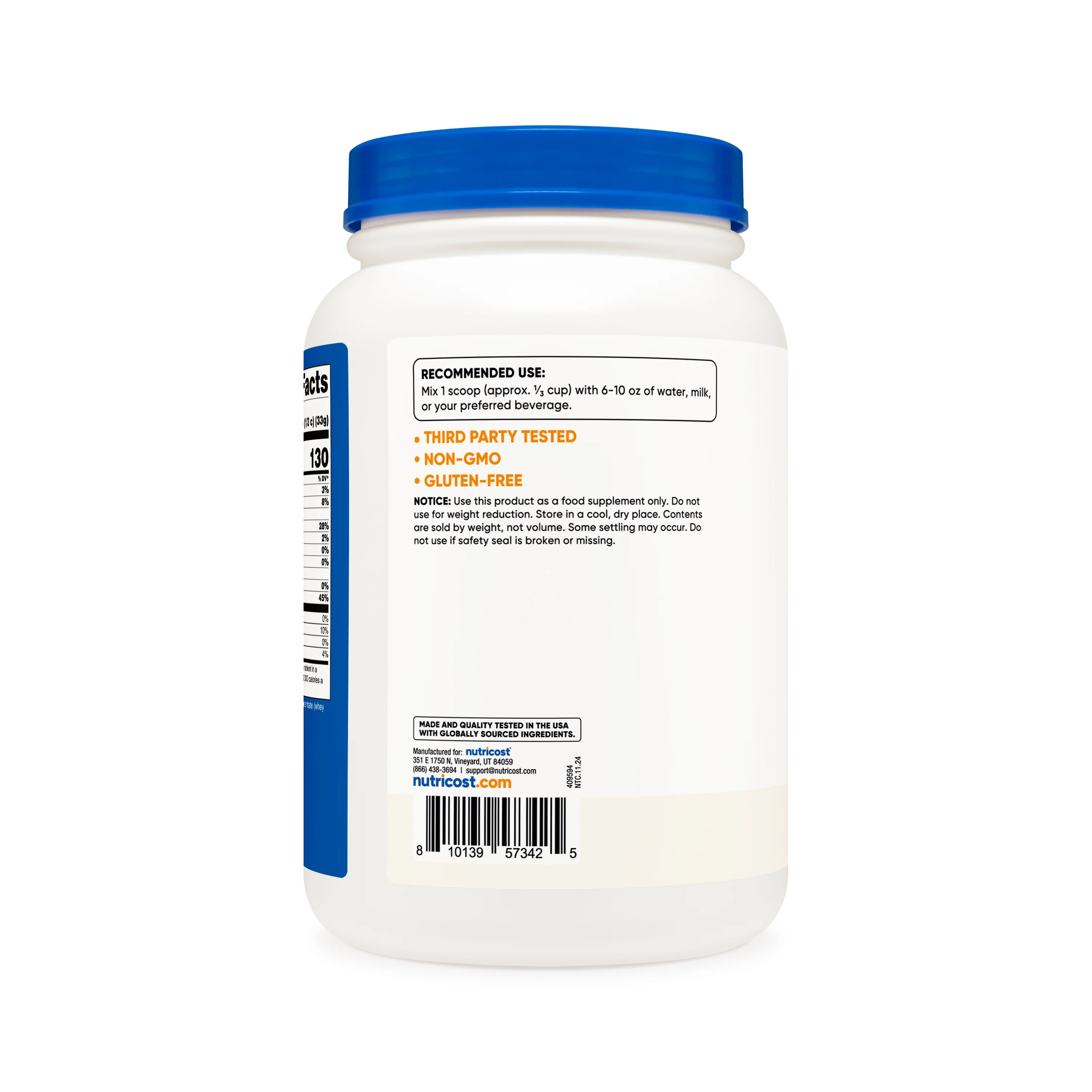 Nutricost Grass-Fed Whey Protein Concentrate Powder - Image 3