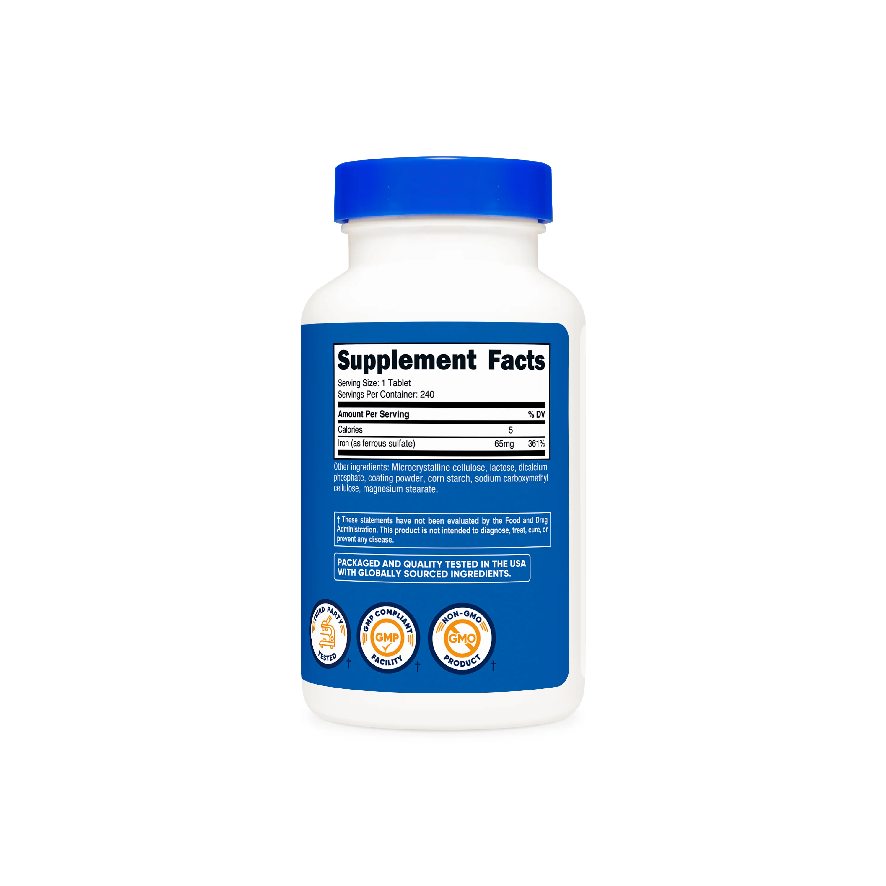 Nutricost Iron Tablets (as Ferrous Sulfate) - Image 2